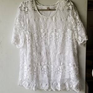 White Roz&Ali lace top with Camisole
